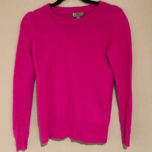 100% Cashmere Hot Pink Magenta Sweater - Size M
